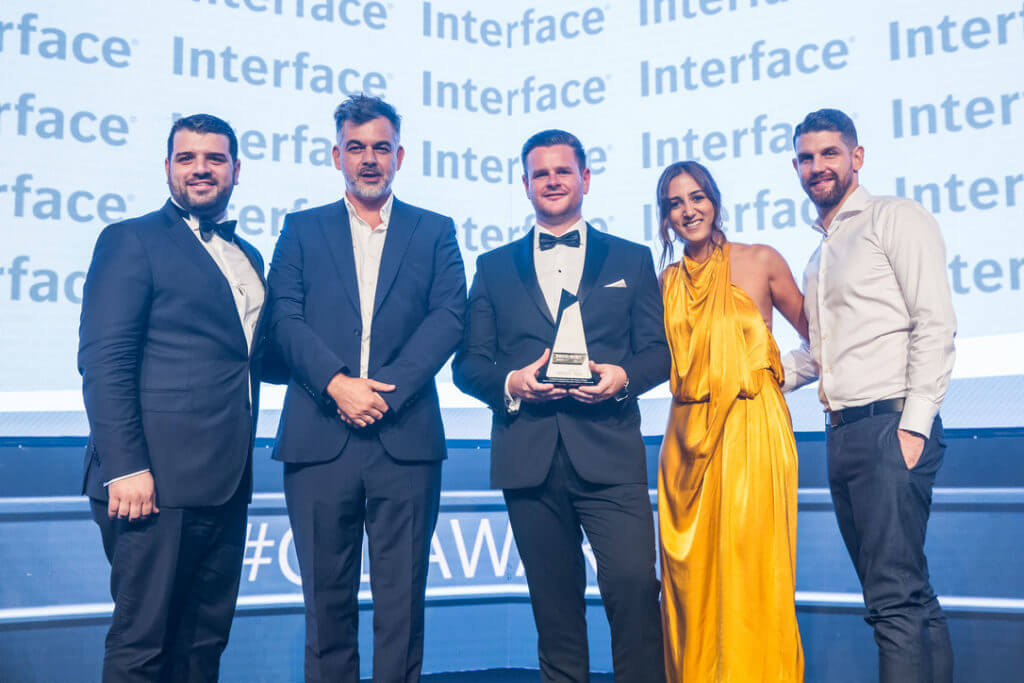Perkins and Will team winning 2019 Commercial Interior Design of the year for Saudi Aramco's fourth industrial Revolution Centre.